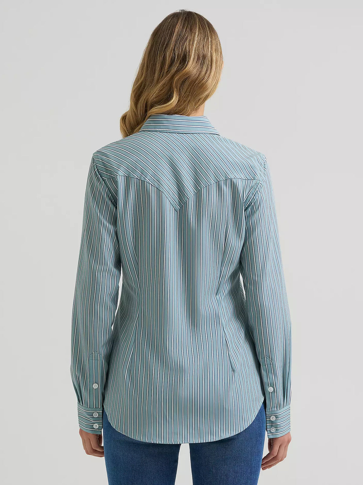 Wrangler Green Stripe Snap Shirt