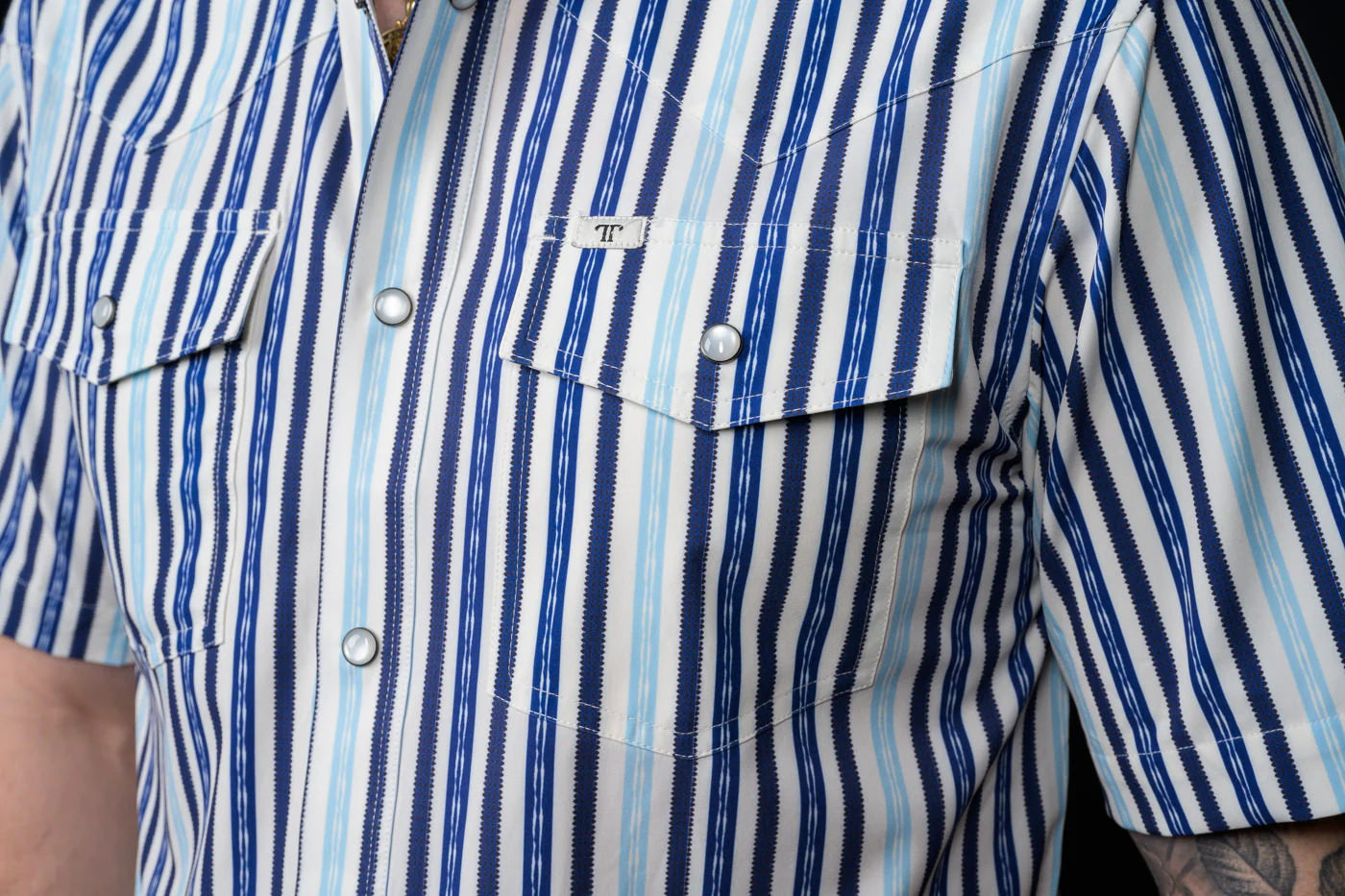 Ferrel Wyatt Short Sleeve Snap-Blue