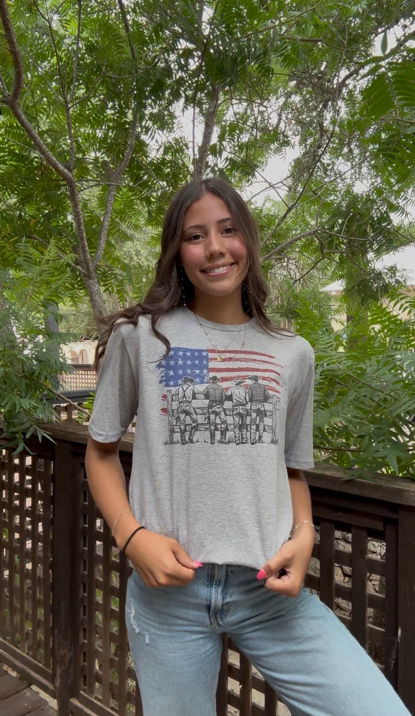 Flag T-shirt with Cowboys