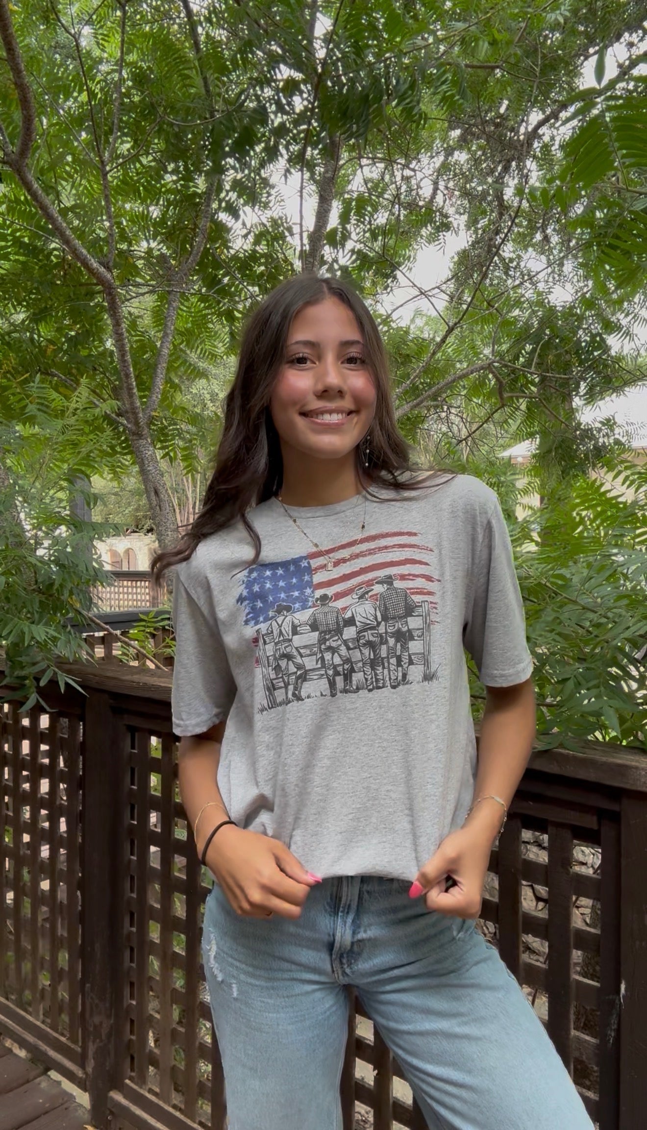 Flag T-shirt with Cowboys