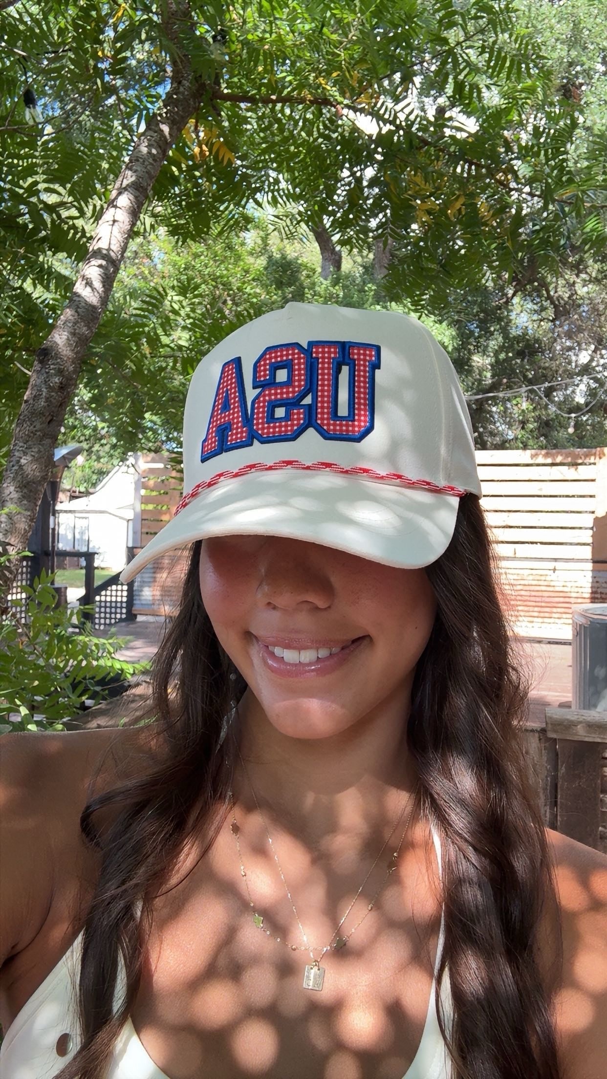 Gingham USA Cap