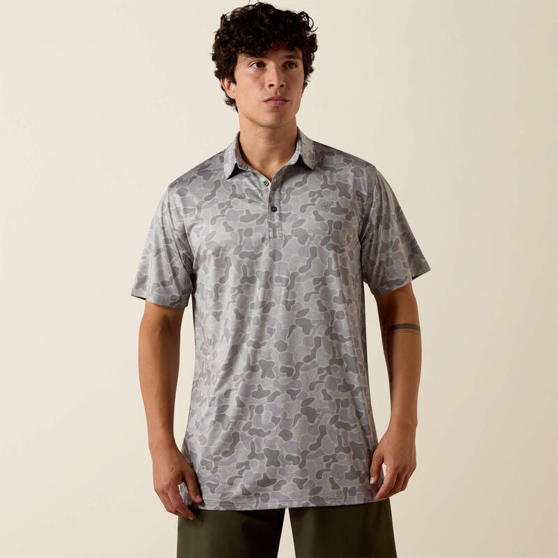 Ariat Heathered Camo Fitted Polo