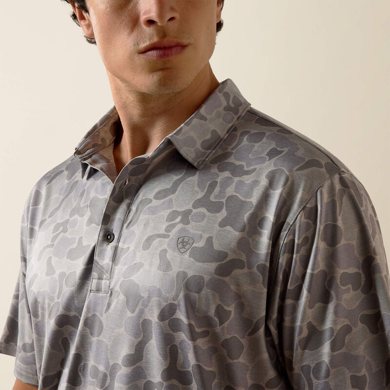 Ariat Heathered Camo Fitted Polo