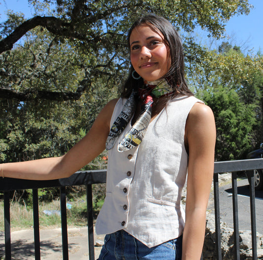 Loom Linen/Cotton Blend Vest Natural