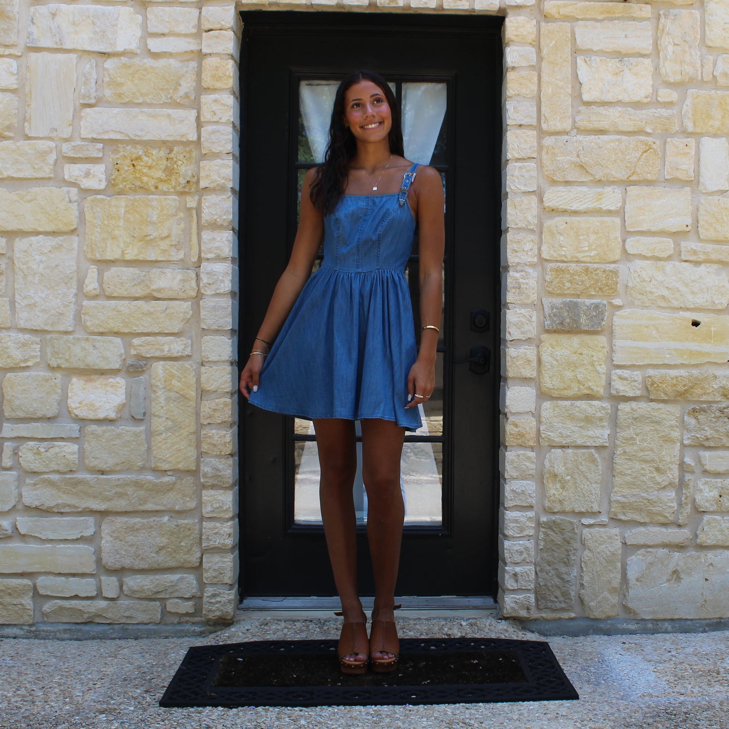 Rock&Roll Buckle Denim Dress
