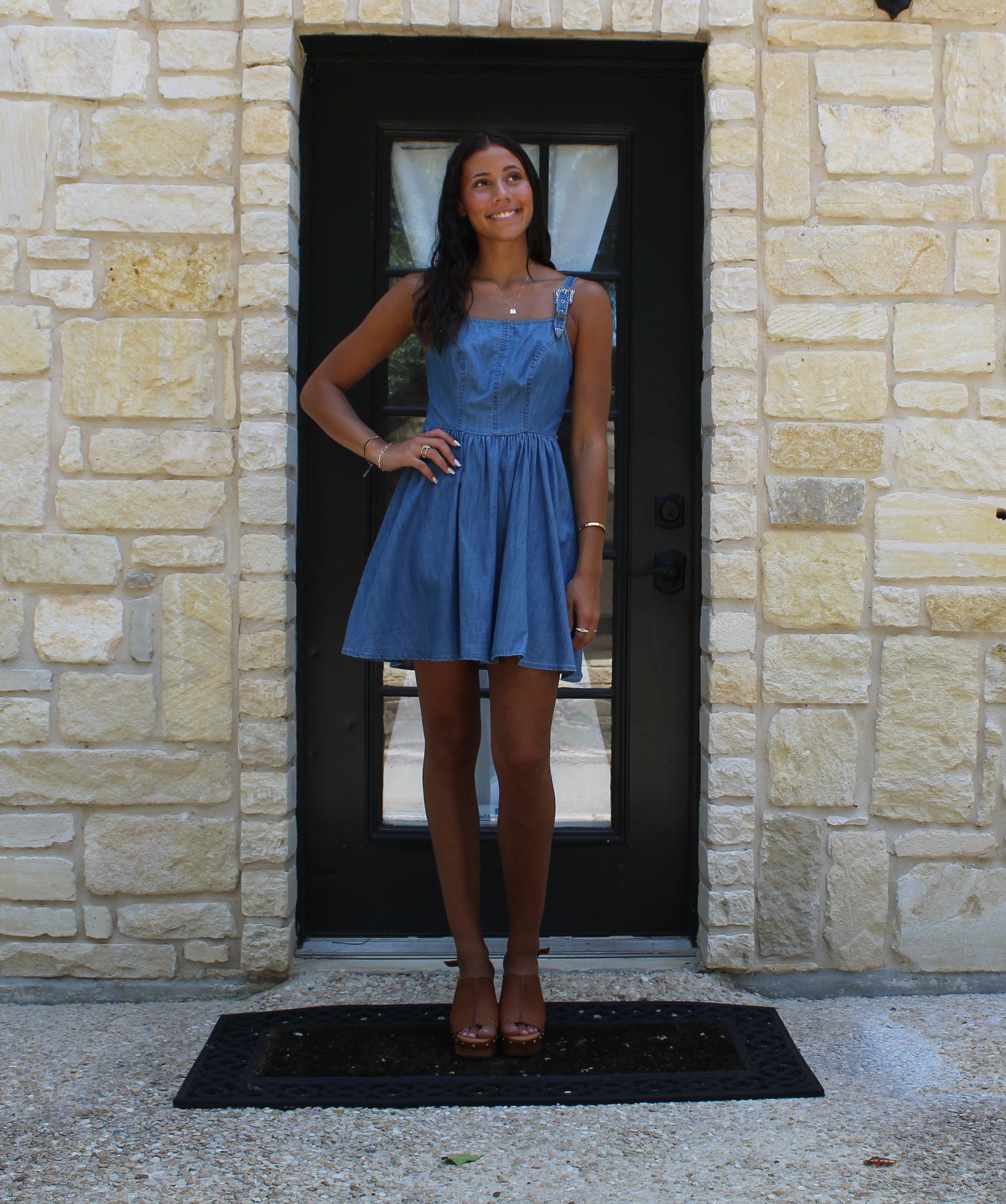 Rock&Roll Buckle Denim Dress
