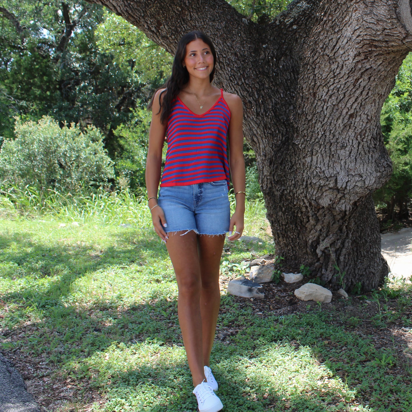 Wishlist Striped Flare Knit Cami