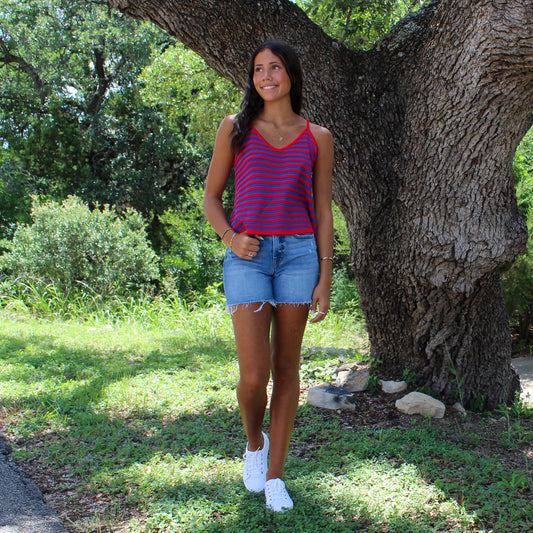 Wishlist Striped Flare Knit Cami