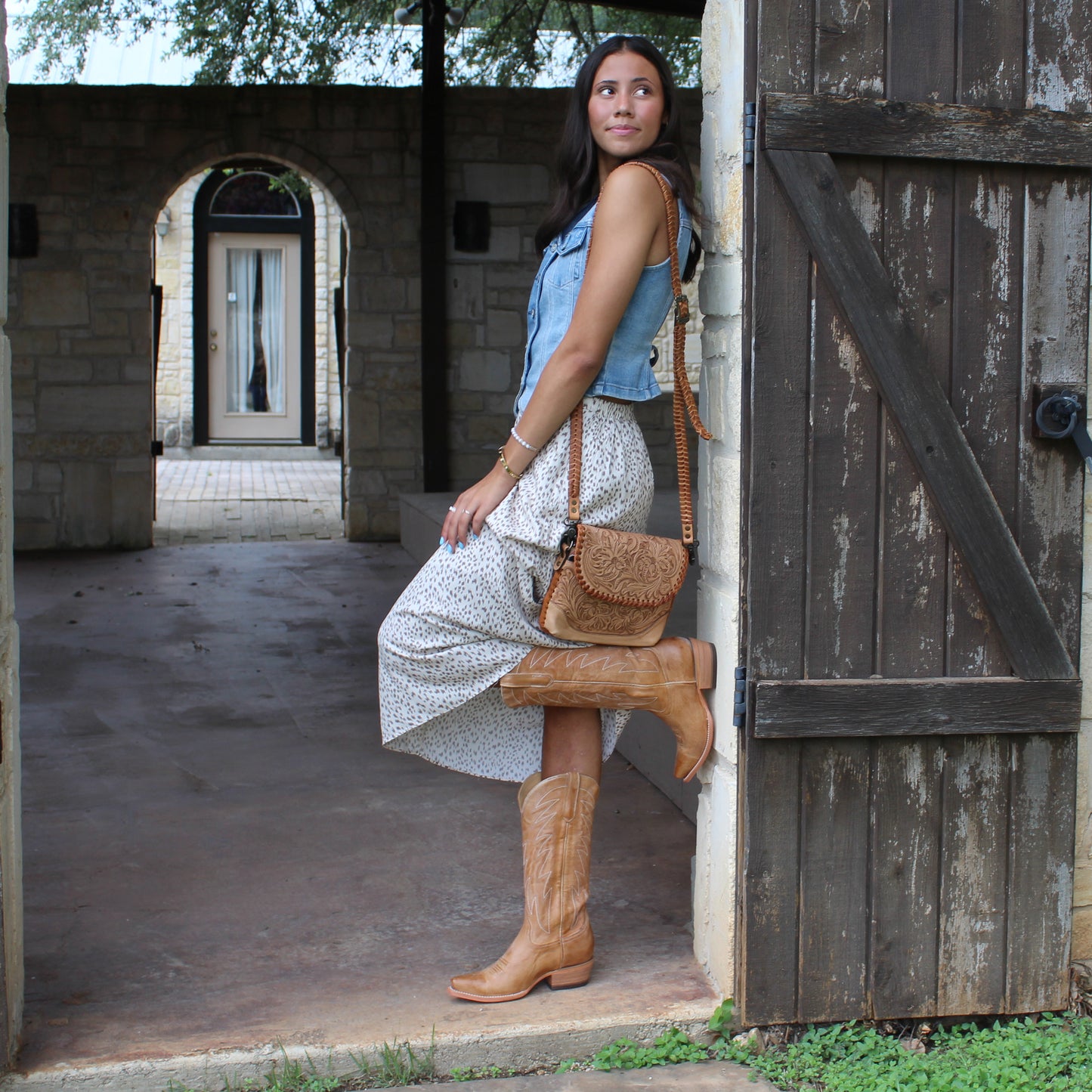 Hidden Fitted Denim Vest