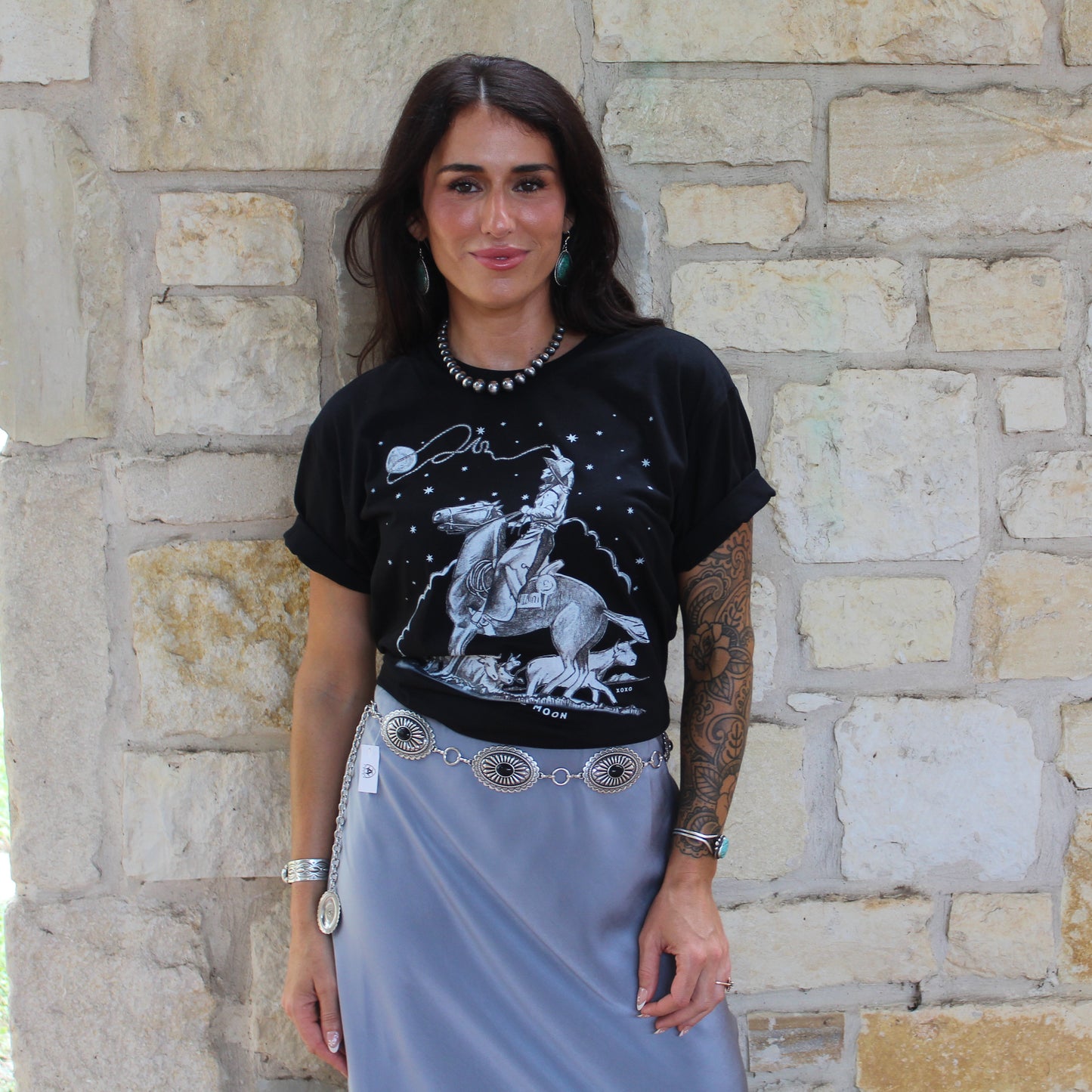 G&G Satin Maxi Skirt Cloud