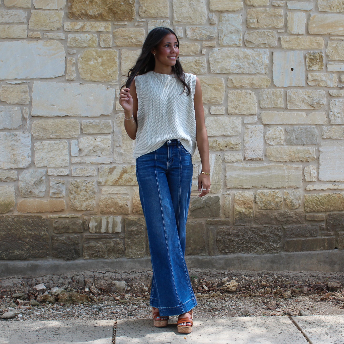 Flying Monkey High Rise Wide Leg Trouser