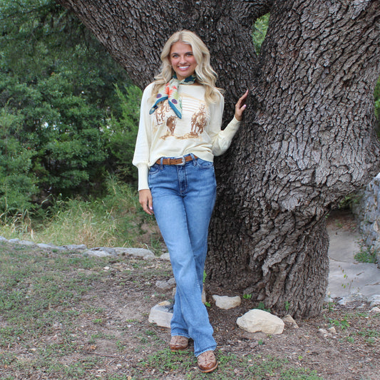 Cruel Girl Western Roping Sweater