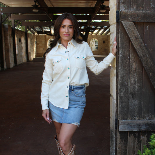 Stetson Cream Denim Shirt