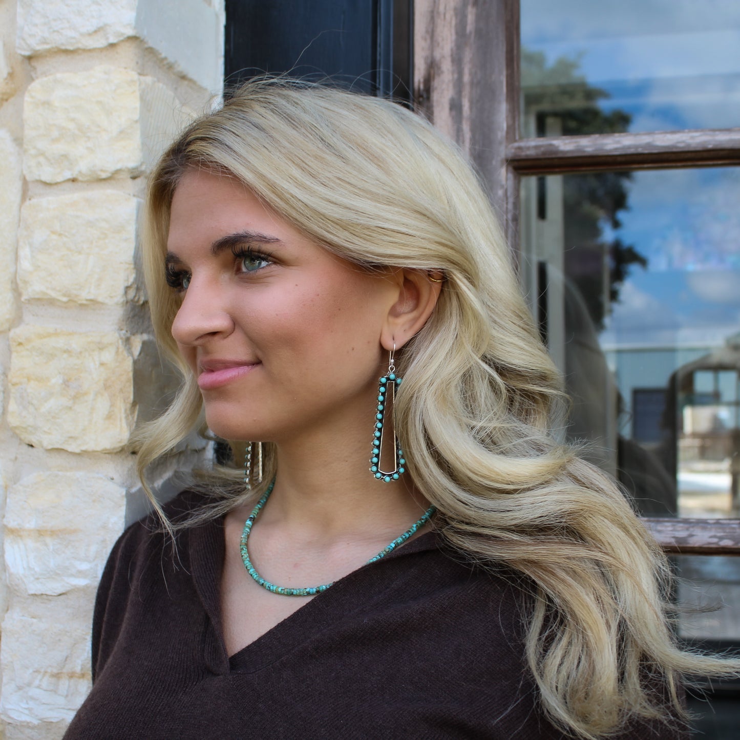 Miou Muse Brown Cropped Sweater