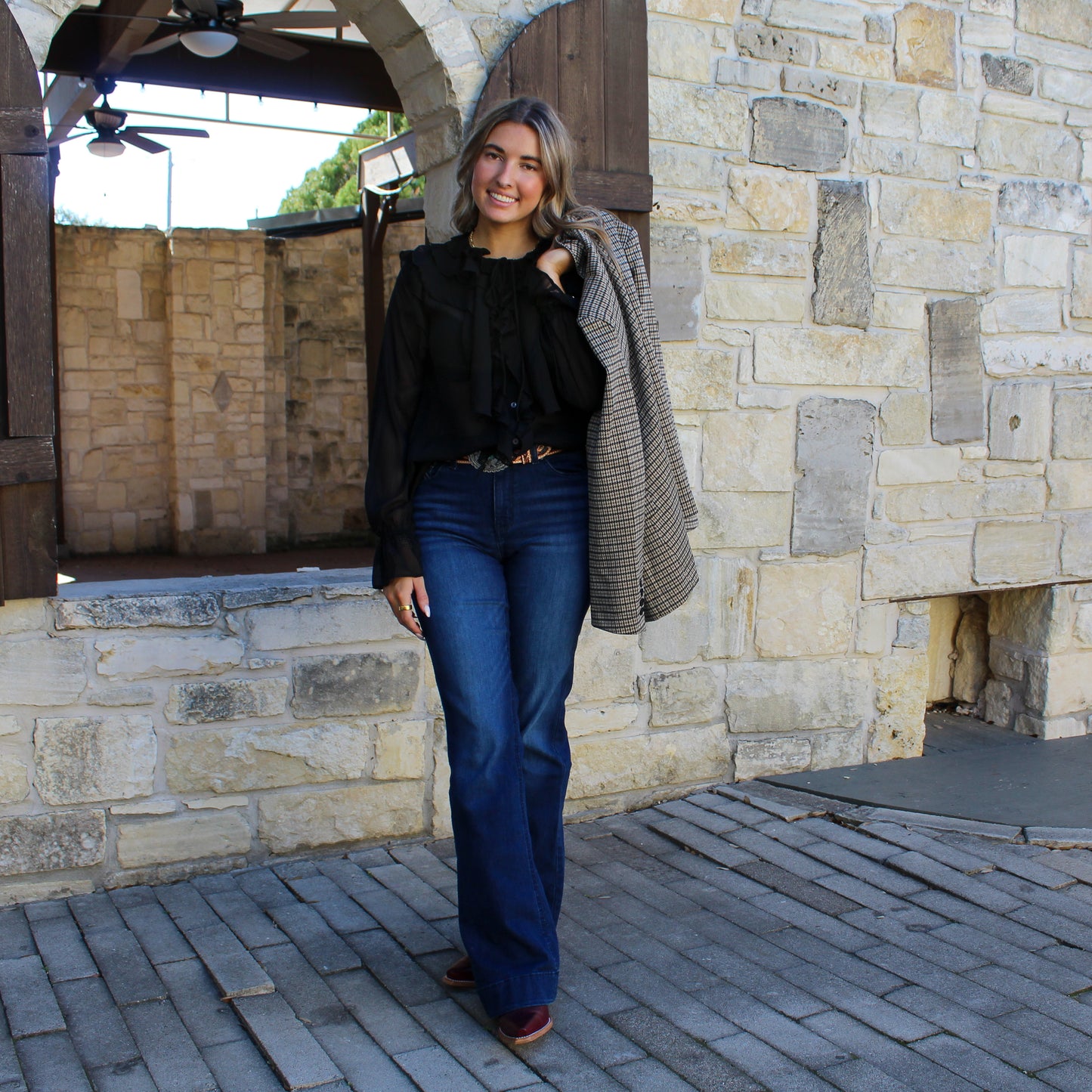 Oddi Black Sheer Chiffon Blouse