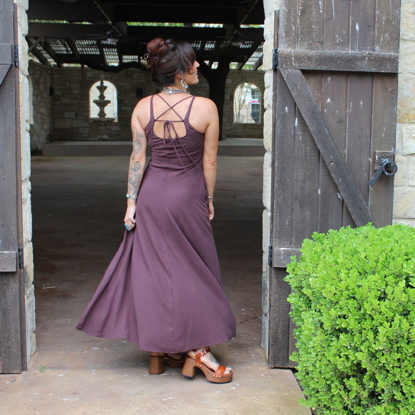 Mustard Seed Coffee Bean Midi Dress