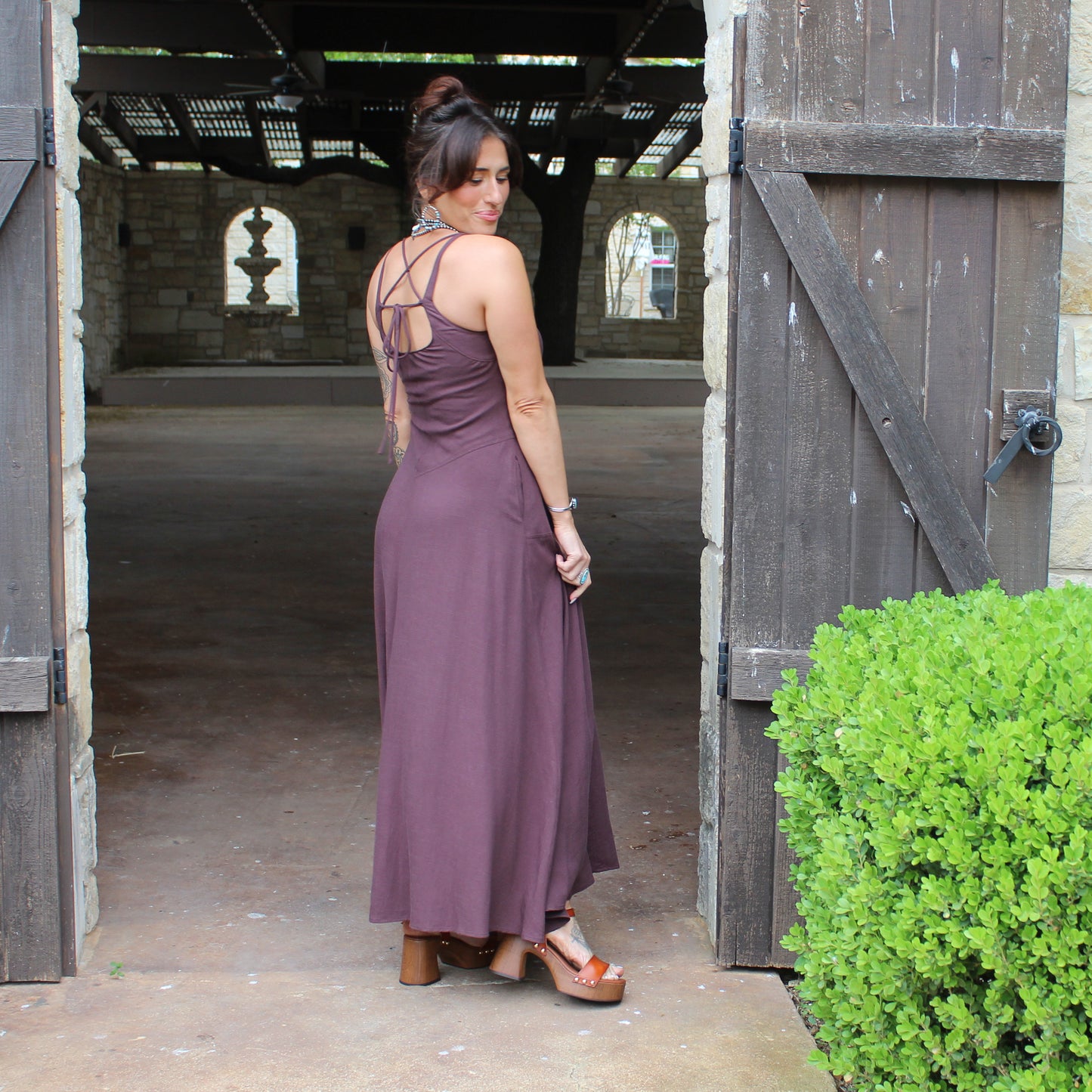 Mustard Seed Coffee Bean Midi Dress