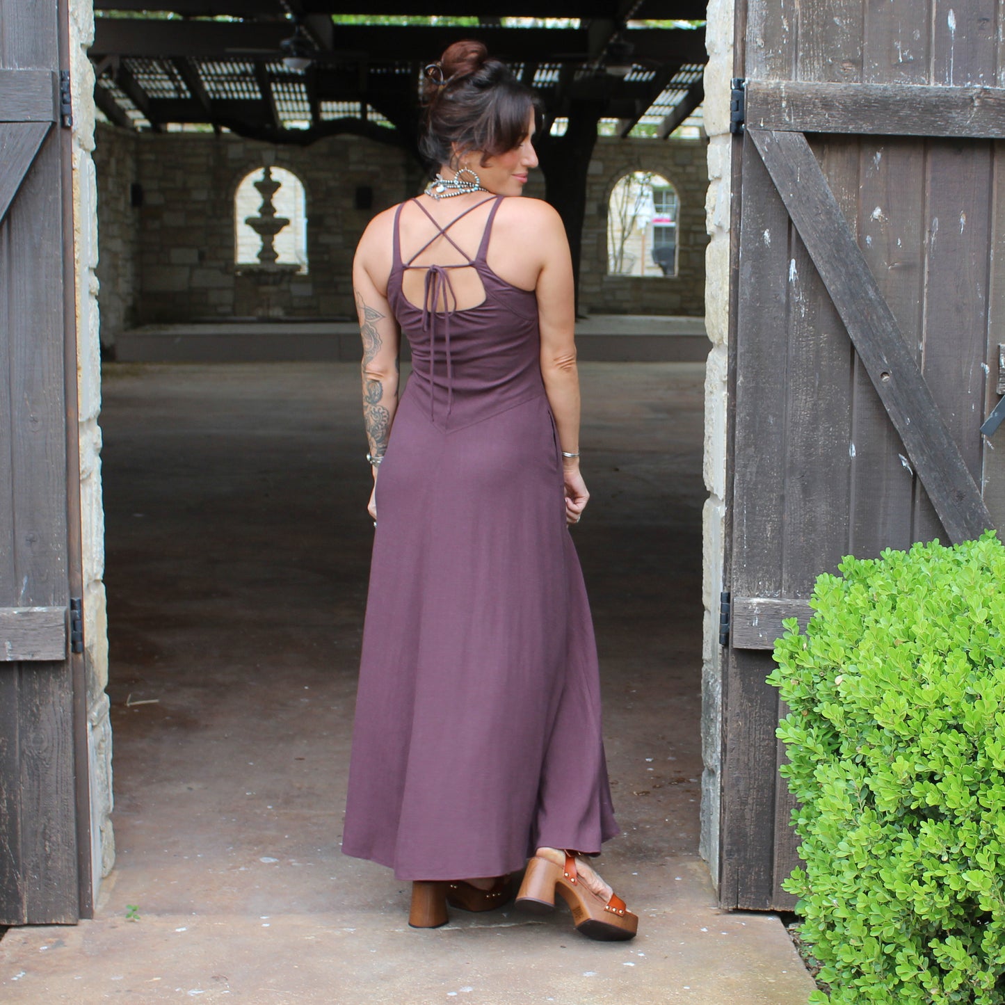 Mustard Seed Coffee Bean Midi Dress
