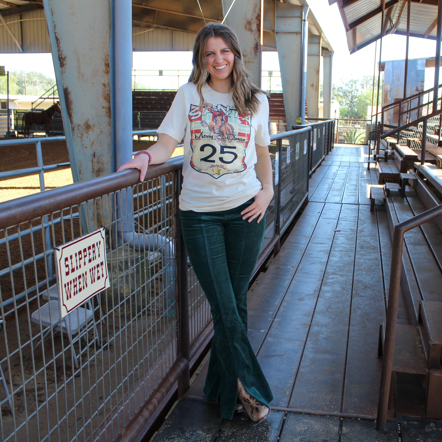 Rock&Roll Green Corduroy Pant