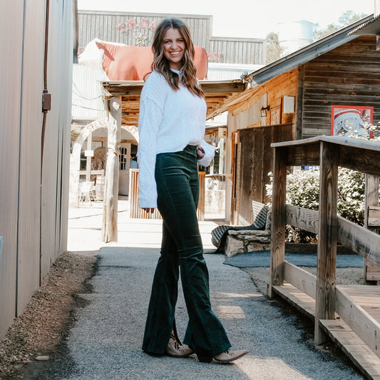 Rock&Roll Green Corduroy Pant