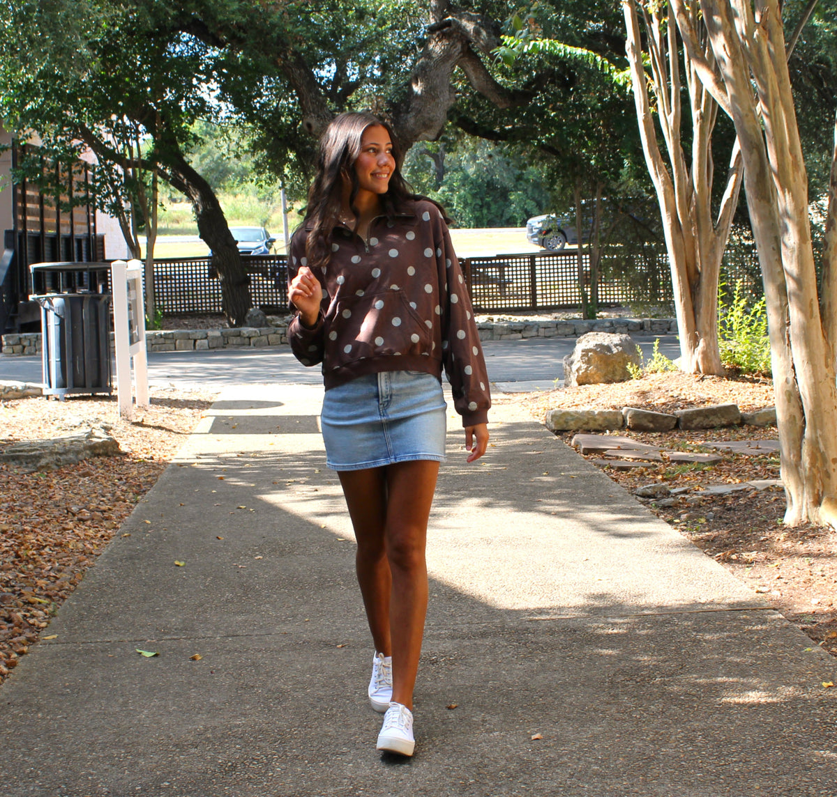 Eesome Chocolate Polka Dot Pullover