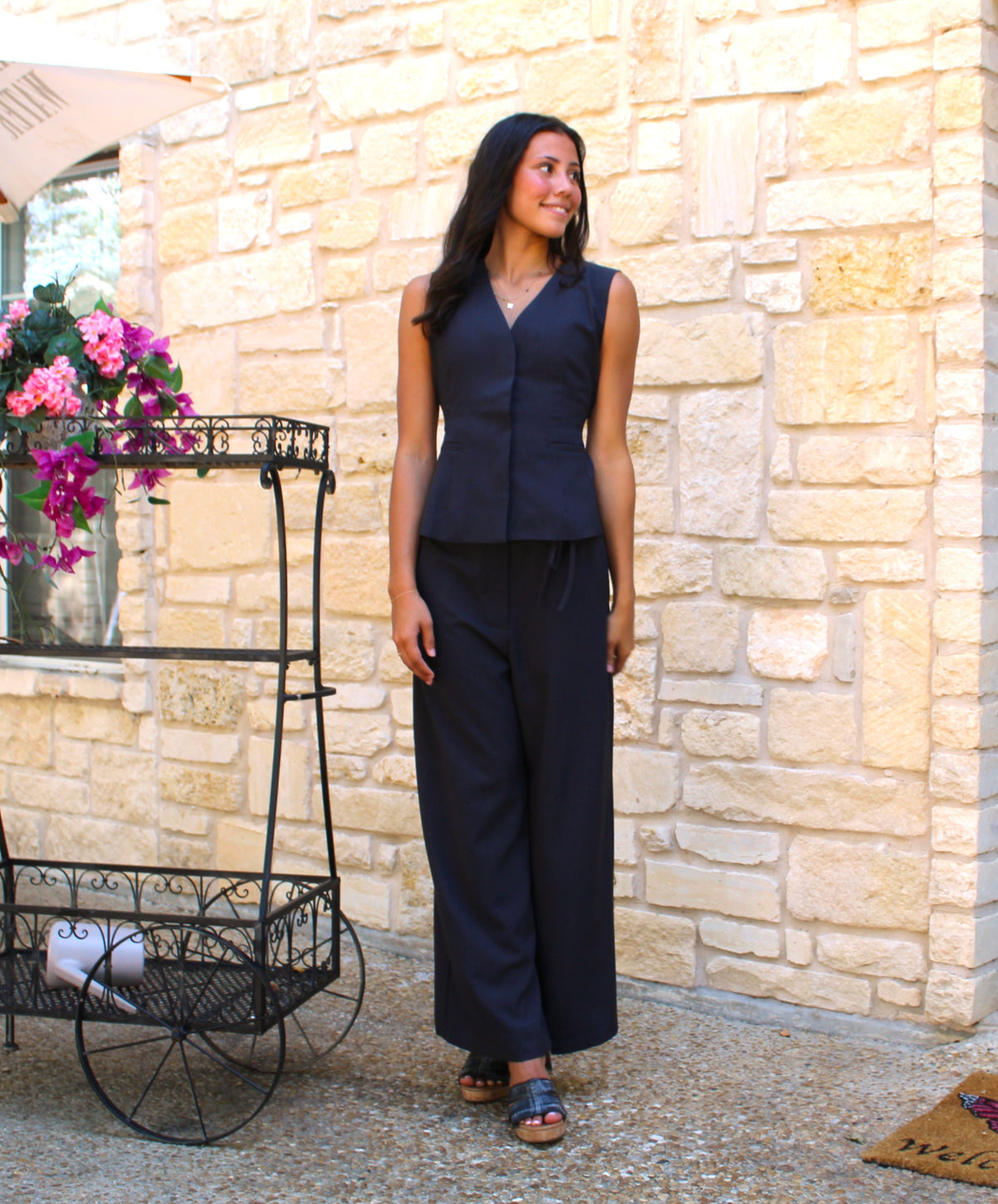 Mustard Seed Wide Leg Pant Charcoal