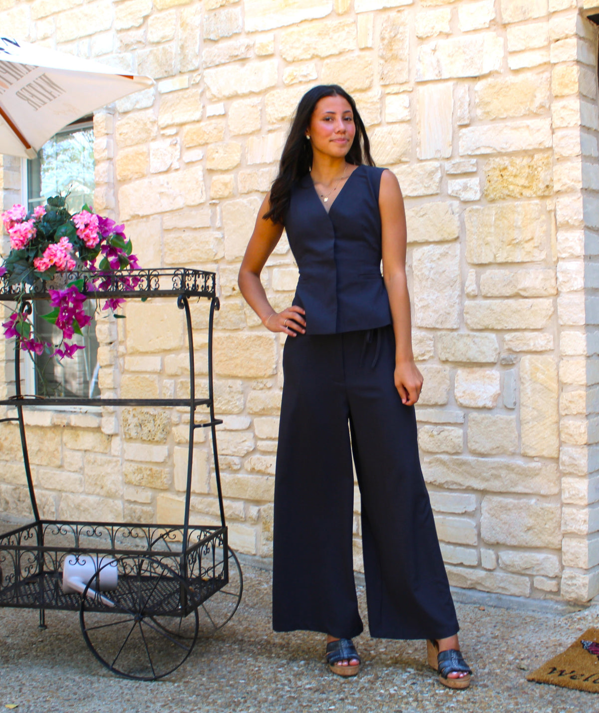 Mustard Seed Wide Leg Pant Charcoal