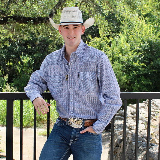 Cinch White Print Modern Fit Shirt