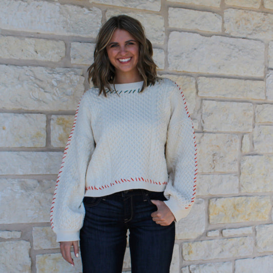 Color Stitch Sweater