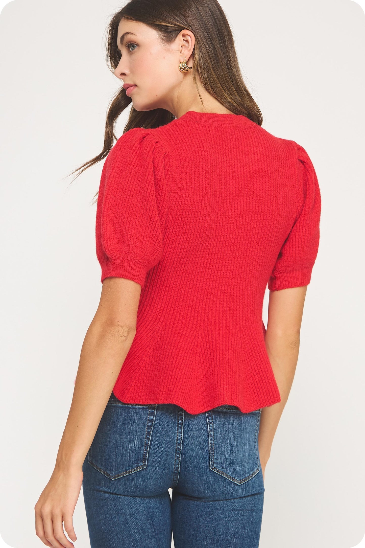 Strut&Bolt Flared Puff Sleeve Top