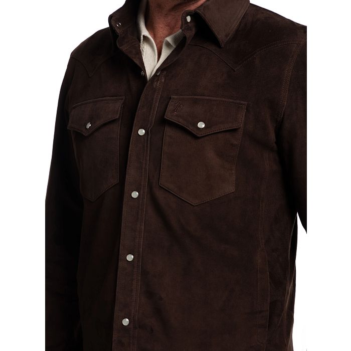 Tony Lama Leather Shacket Choc Brown