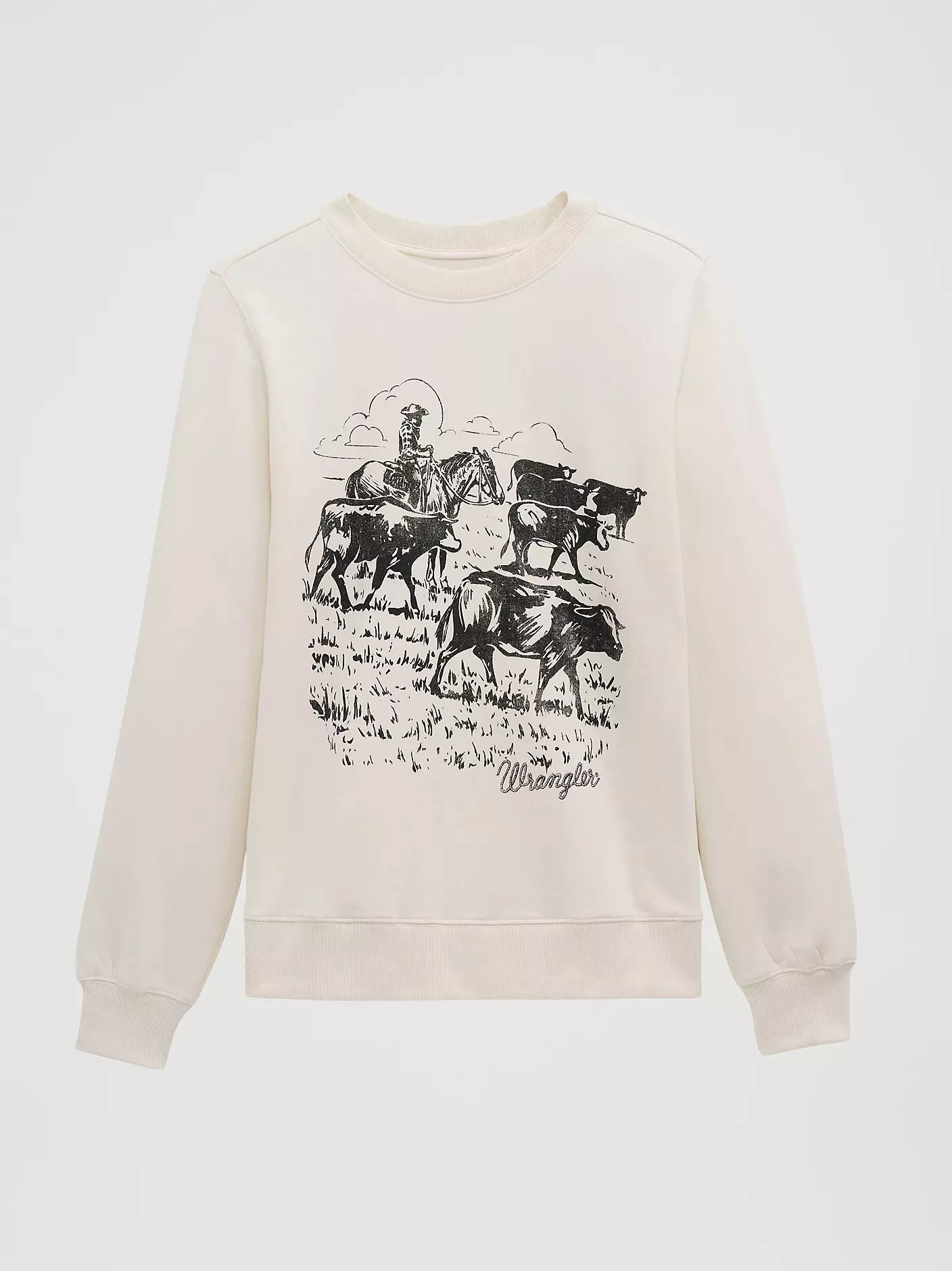 Wrangler Women's Cattle Drive Graphic Fleece Reg Pullover