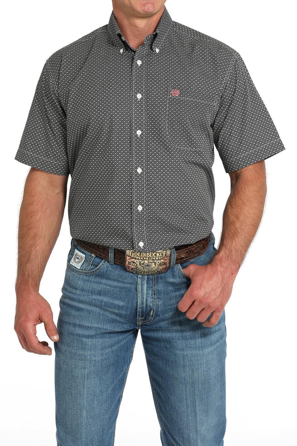 Cinch Grey Floral Print Shirt