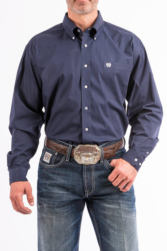 Cinch Men's Solid Navy Classic Fit