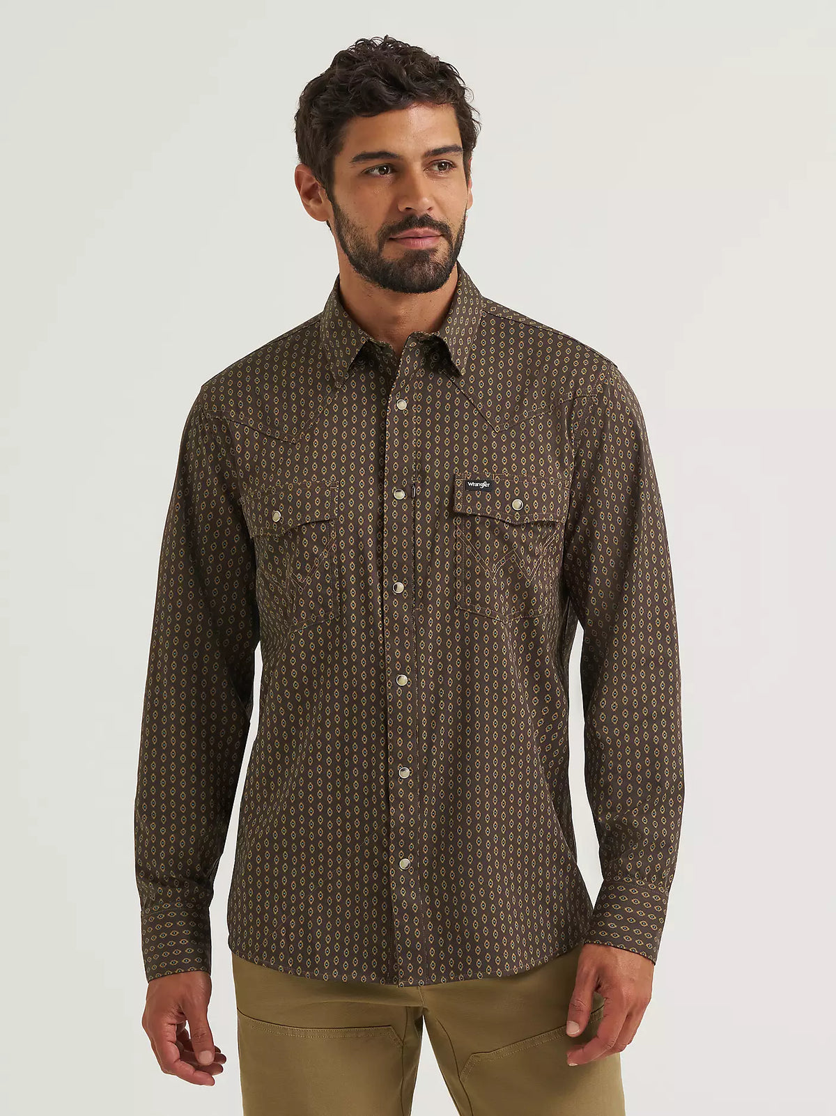 Wrangler Men's All Terrain Shirt Coffee