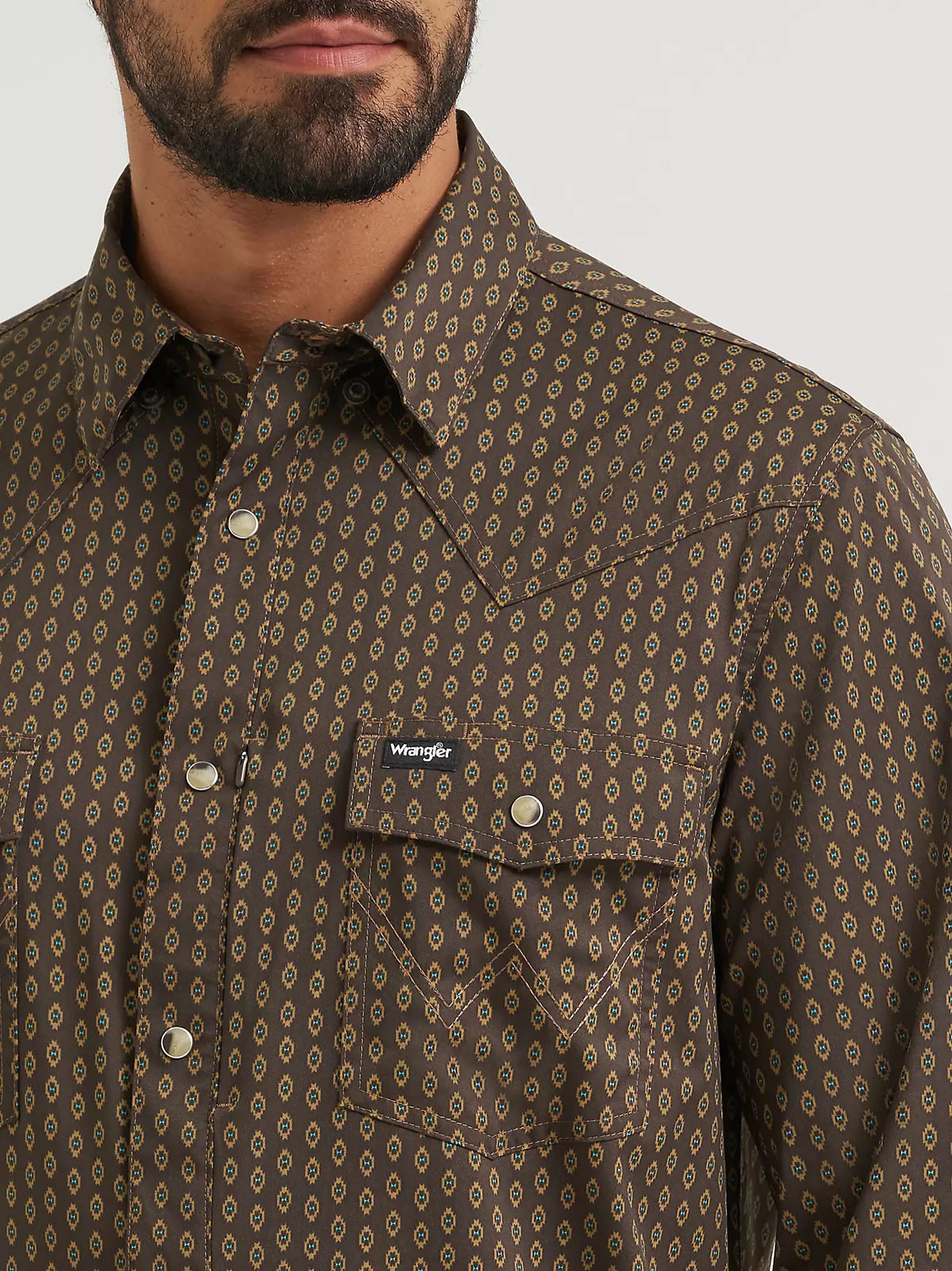 Wrangler Men's All Terrain Shirt Coffee