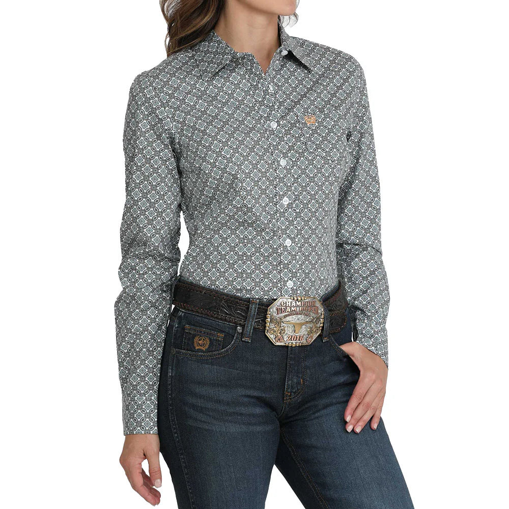 Cinch Women's Arena Flex Geo Print Top