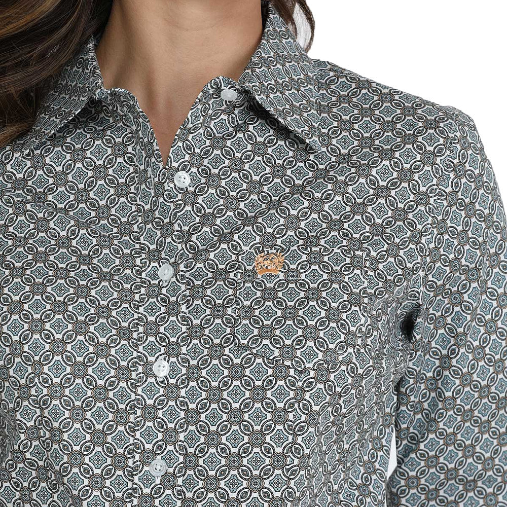 Cinch Women's Arena Flex Geo Print Top