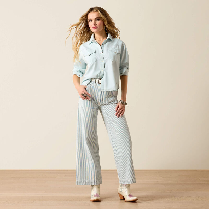 Ariat Asheville Snap Shirt Blue - Petticoat Junction