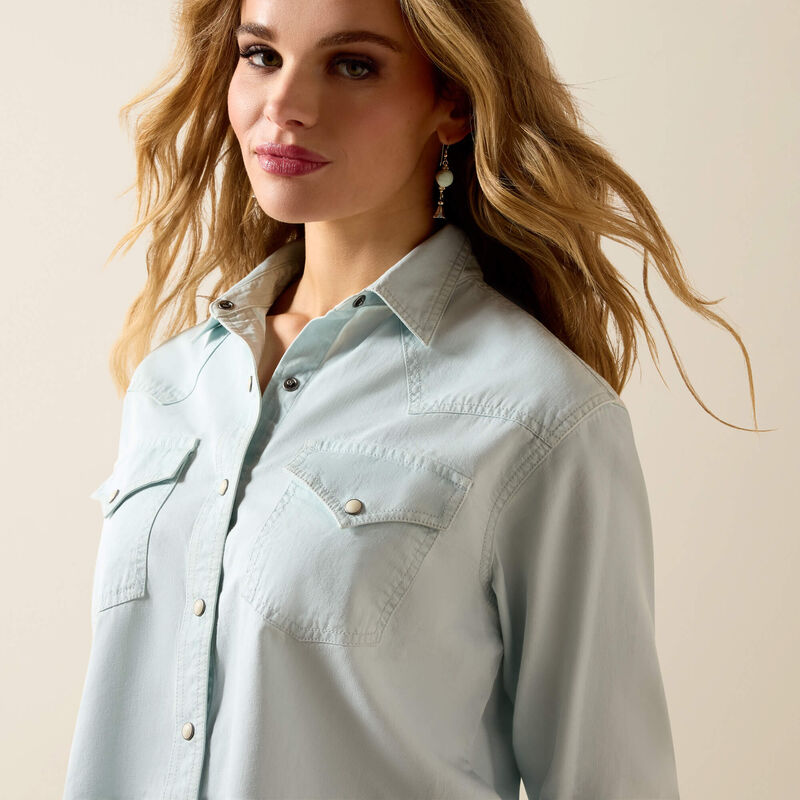 Ariat Asheville Snap Shirt Blue - Petticoat Junction