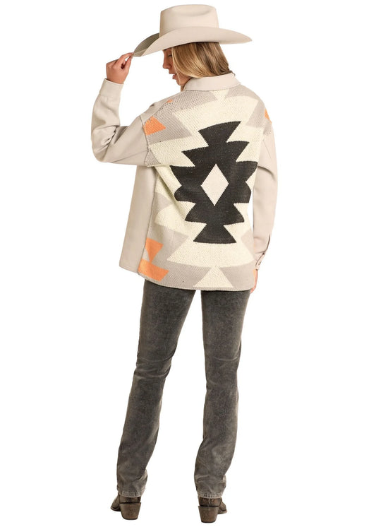 Rock&Roll Knit Aztec Shirt Jacket