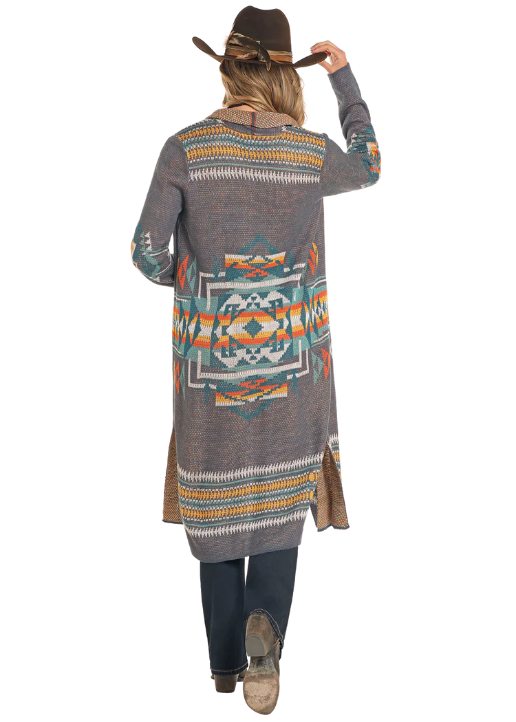 Rock&Roll Grey Aztec Duster