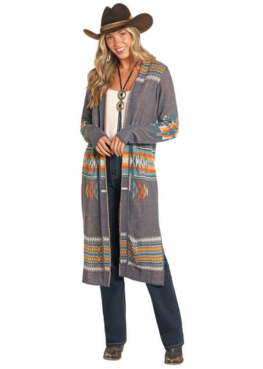 Rock&Roll Grey Aztec Duster