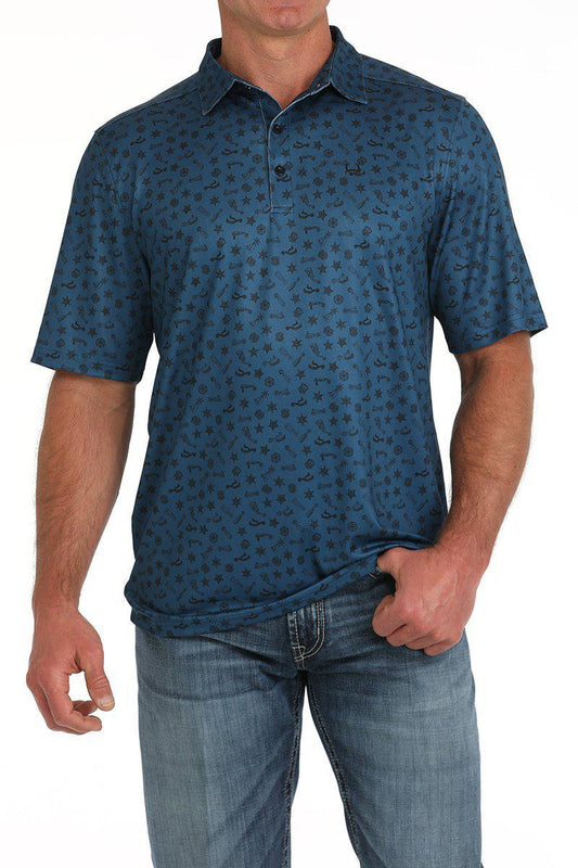 Cinch Blue Spur Polo