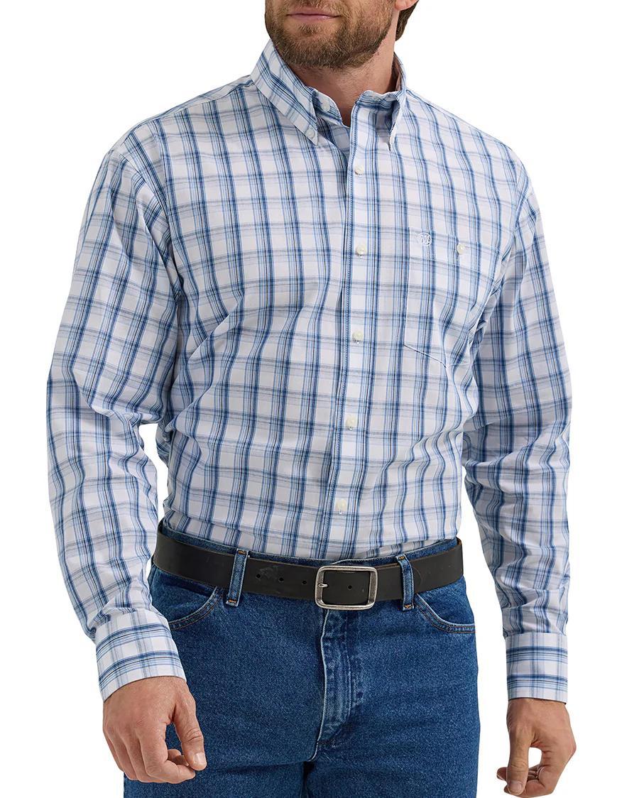 Wrangler Men's Classic Blue Plaid