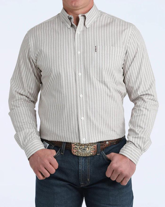 Cinch Cream/Brown Modern Fit Shirt