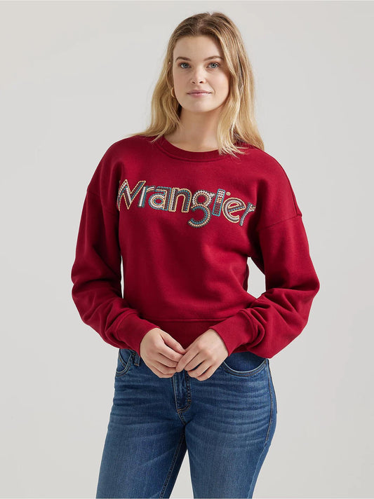 Wrangler Logo Pullover Red