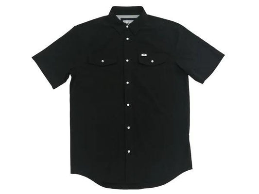 Ferrel Short Sleeve Snap Shirt Black