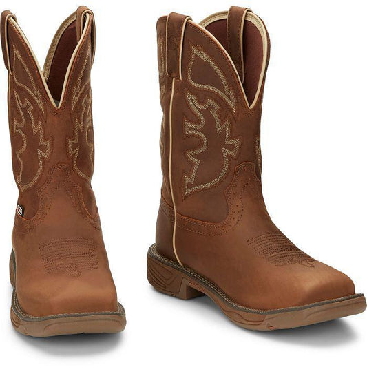 Justin Rush Saddle Tan Work Boot