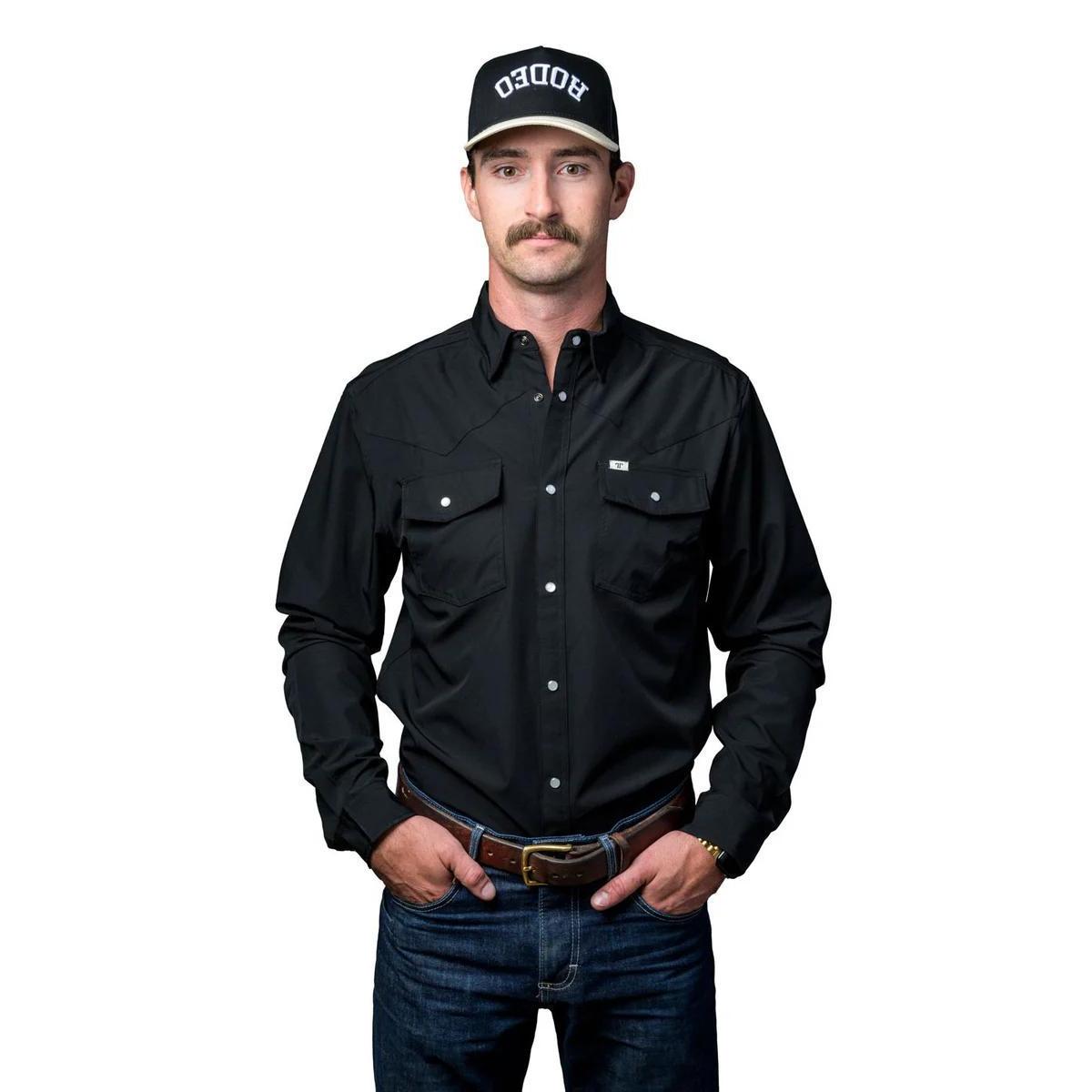 Ferrell Long Sleeve Black Snap